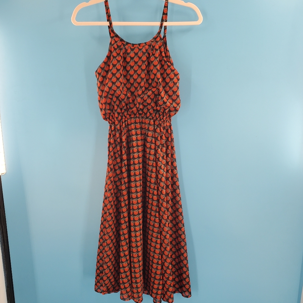 Vintage Red and Black Midi Dress - Picture 8 of 14